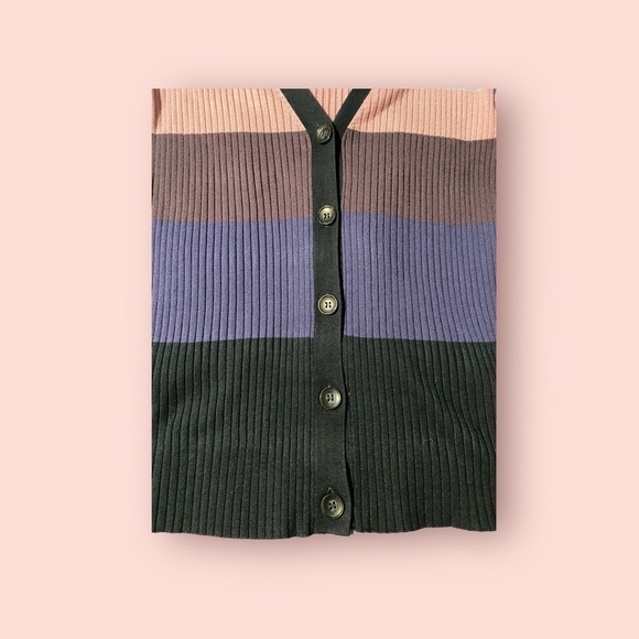 Lane Bryant Long-Sleeve Ribbed Cardigan – Stripe – NWOT 14/16 – Button-Front - Picture 6 of 7